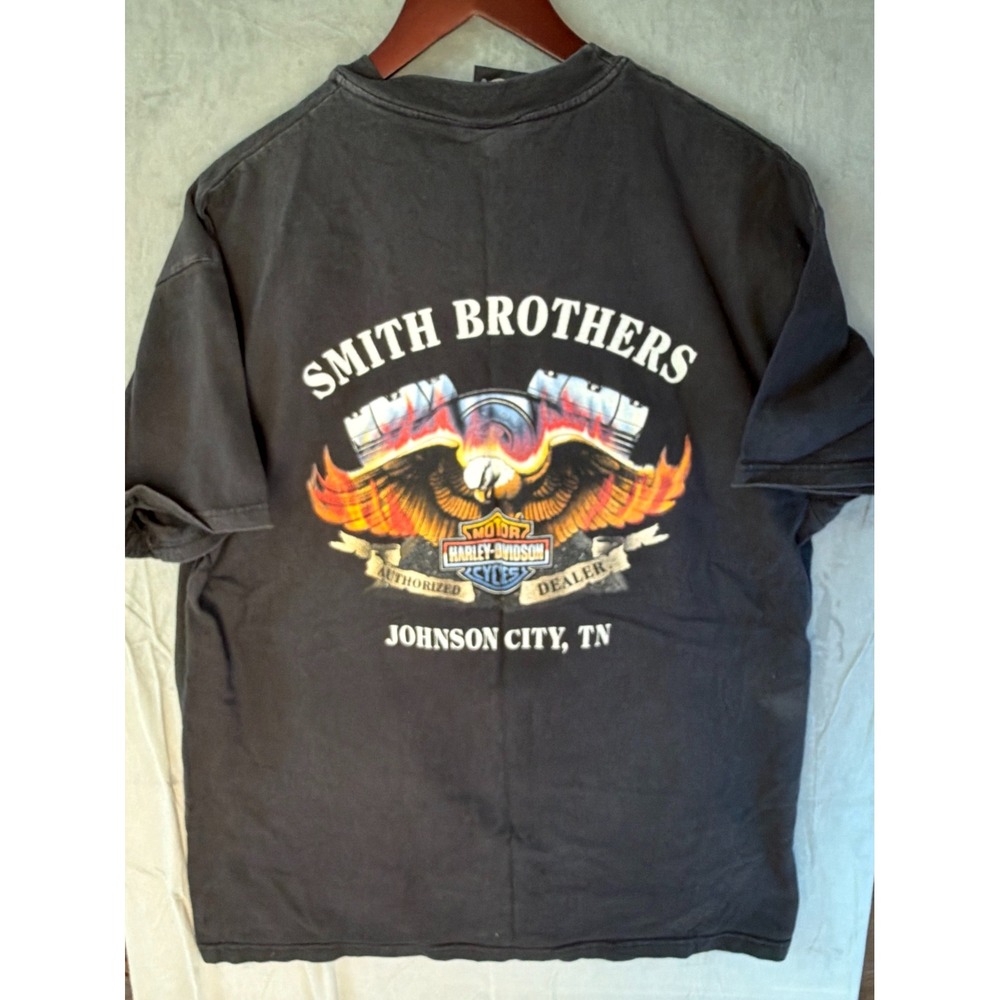 Harley Davidson Fathead Twin Cam 88 Tee Mens XL Black Vintage 90s Hanes Beefy